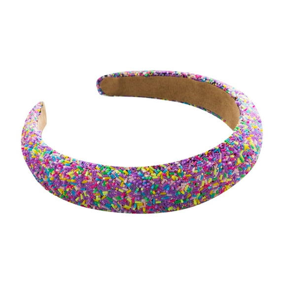 Cute Women's Headbands Knot Glitter Headband Soft Headband Bar Stage Singing Dance Party Headband Glitter Hair Accessories For Women And Girls,Purple Women's Accessories Heardband