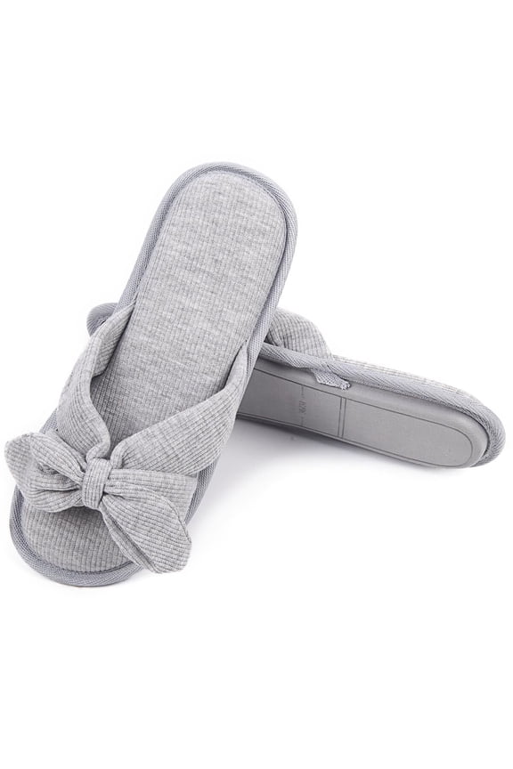 Cute Womens Open Toe Summer Bedroom Slippers Home Ladies Comfy Slippers Memory Foam SandalSize7-8