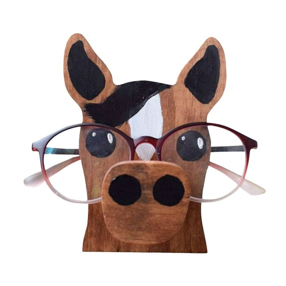Cute Wooden Animal Glasses Holder Carving Sunglasses Display Stand Animal Glasses Holder for Home and Decoration Desktop Glasses Holder Cute Animal Glasses Rack(No Glasses)