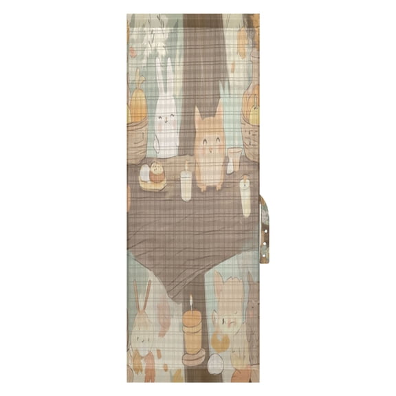 Cute Woodland Animal Door Side Curtain 54x40in Privacy Shade UV Protection Rod Pockets