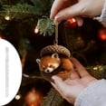 thumbnail image 1 of Cute Woodland Creatures Sleeping in Acorn Ornament, 3.9-Inch 2D Acrylic Flat Pendant, Forest Friends Decoration for Home Nursery and Office, 1 of 5
