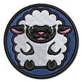 thumbnail image 1 of Cute Wooly Sheep Lamb Sitting Applique Multi-Color Embroidered Iron-On Patch - 2.0 Inch Mini, 1 of 5