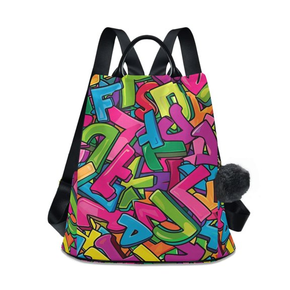 Cute Words Travel Laptops Backpack for Women Anti-theft Casual Work Bag Daypack Lightweight Laptop Bag