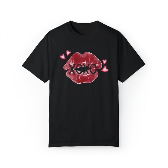Cute XOXO Lip Kiss Shirt Valentine Shirt, Comfort Colors Valentine Shirt