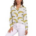 thumbnail image 1 of Cute Yellow Banana Long Sleeve Blouse Woman Streetwear Casual Shirts Summer Oversize Woman Streetwear Clothing Birthday Present, 1 of 7