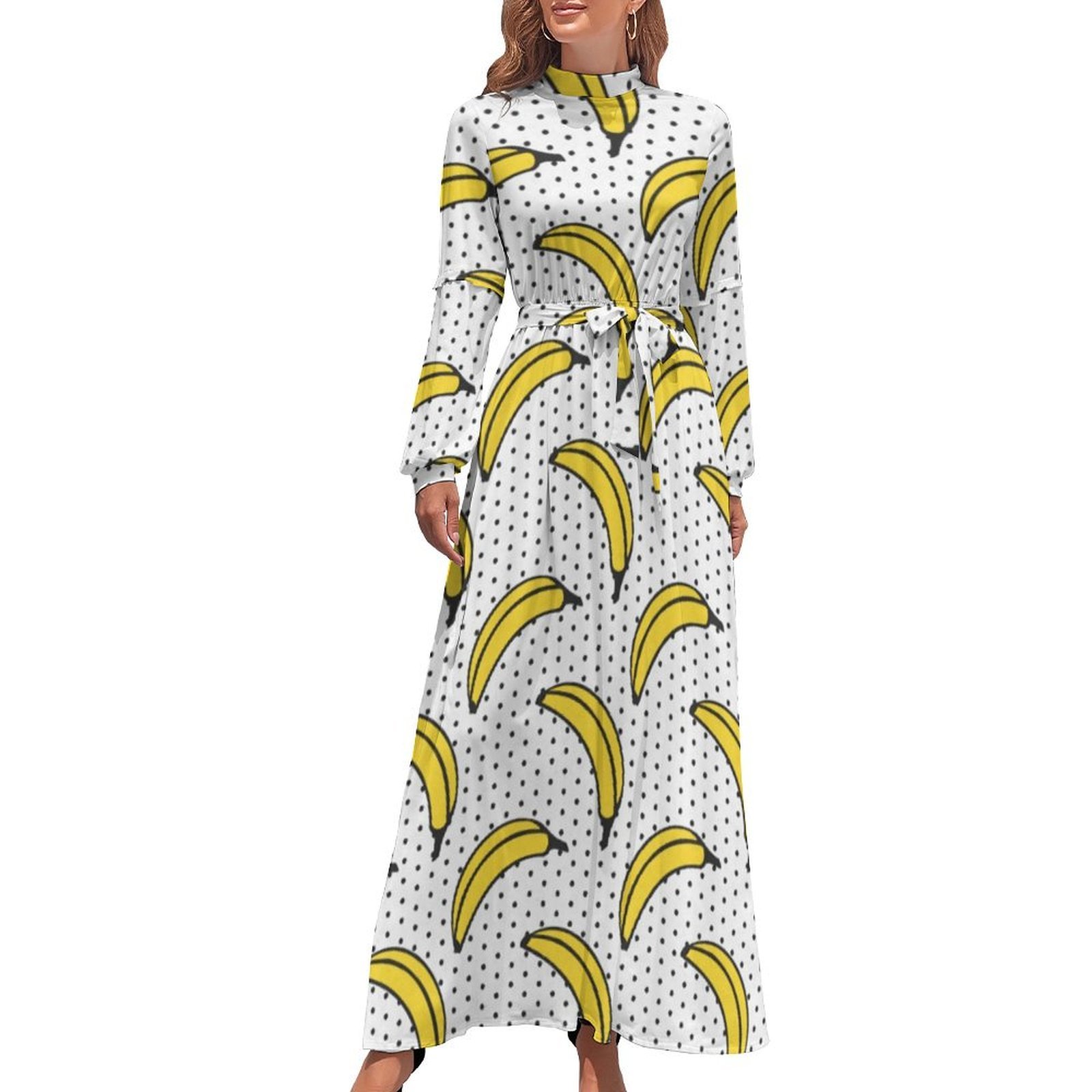 Ilyra lyocell banana button dress