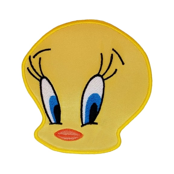 Cute Yellow Bird Tweetie Face Embroidered/Applique Iron On Patch