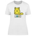 thumbnail image 1 of Cute Yellow Cat T-Shirt Women -Image by Shutterstock, Female Medium, 1 of 2