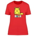thumbnail image 1 of Cute Yellow Cat T-Shirt Women -Image by Shutterstock, Female x-Large, 1 of 2
