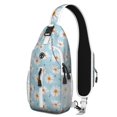 thumbnail image 1 of Cute Yellow Daisy Artwork Hiking Daypack – Breathable Back, Adjustable Strap, Durable Stitching – Boho Retro Flower Print, 1 of 5