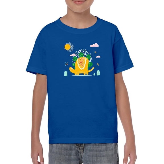 Cute Yellow Dino T-Shirt Juniors -Image by Shutterstock,  x-Large