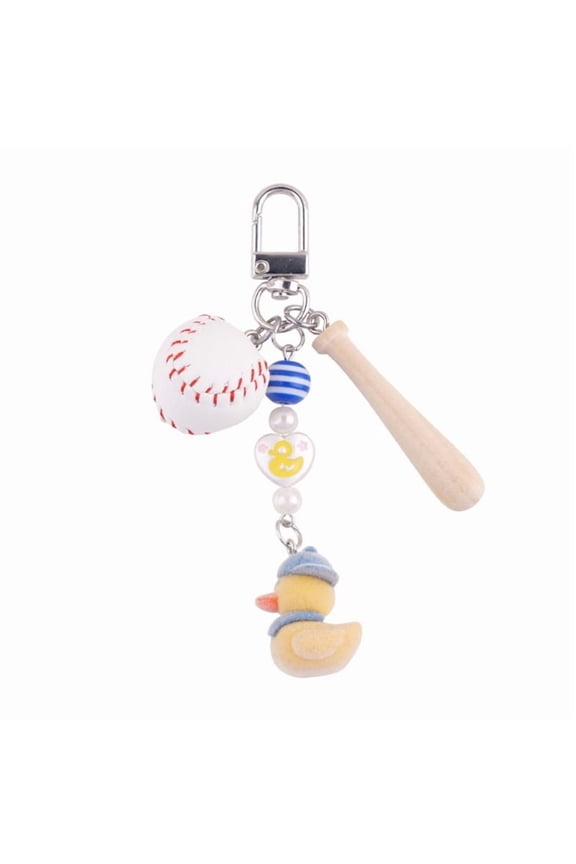 Cute Yellow Duck Keychain Sports Style Adorable Design Lightweight Ideal Gift For Young Women And Cartoon Lovers