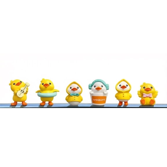 Cute Yellow Duckling Resin Car Dashboard Figurines for Center Console Screen Decoration