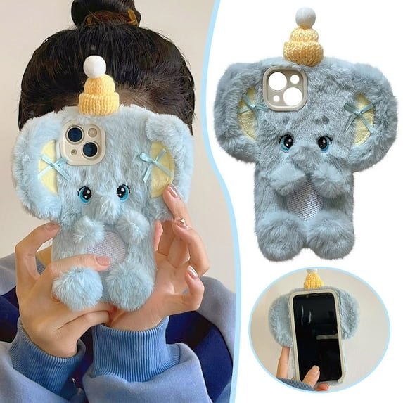 Cute Yellow Hat Elephant Suitable Phone Drop