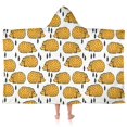 thumbnail image 1 of Cute Yellow Hedgehog Pattern Hooded Bath Towel，50"x30" for Ages 3 To 12 Kids, Quick Dry Lightweight Soft Microfiber Hood Beach Towel Cover Up for Kids, 1 of 7