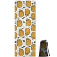 thumbnail image 1 of Cute Yellow Hedgehog Pattern Hot Yoga Mat Towel Non Slip for Hot Yoga - Quick-Drying Yoga Mat Cover with 4 Corner Pockets with Travel Bag - Hot Yoga Towel Non Slip Grip Moisture Wicking Sweat 70"x26", 1 of 6