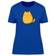 thumbnail image 1 of Cute Yellow Kawaii Kitten Doodle T-Shirt Women -Image by Shutterstock, Female Medium, 1 of 2
