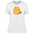 thumbnail image 1 of Cute Yellow Kawaii Kitten Doodle T-Shirt Women -Image by Shutterstock, Female Small, 1 of 2