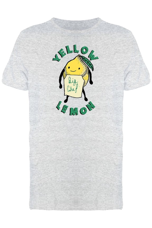Cute Yellow Lemon Cartoon Tee Men's -Image by Shutterstock