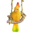 thumbnail image 1 of Cute Yellow Parrot Swing Ornament – Resin Garden Hanging Decor for Outdoor Patio, Balcony, Yard & Rustic Home Decoration, 1 of 4