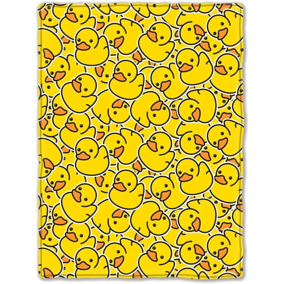 Cute Yellow Rubber Duck Blanket Soft Flannel Throw Blankets Ducks for Sofa Couch Bedroom Ducks Gifts for Duck Lovers Christmas Halloween Birthday Decor Accessories 80"X60"