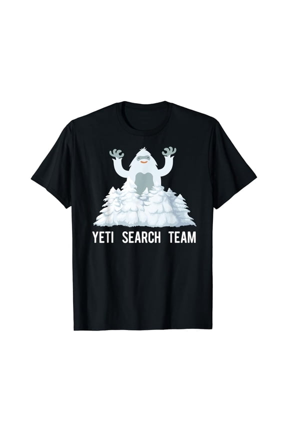 Cute Yeti Search Team T-Shirt, Mountain Snowman Tee