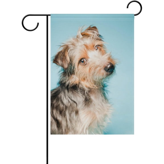 Cute Yorkshire Terrier Dog Decorative Double Sided House Flag 28 x 40 inch