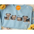 thumbnail image 1 of Cute Yorkshire Terrier Dog Embroidered Sweatshirt, Pet Sweater, Yorkie Dog Owner Gift for Yorkie Mom Dad, Pet Cartoon Hoodie, 1 of 4