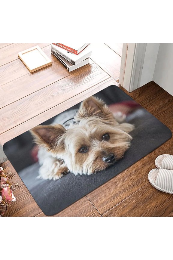 Cute Yorkshire Terrier Doormat Bathroom Rectangle Soft Mat Kitchen Home Hallway Anti-slip Floor Rug