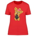 thumbnail image 1 of Cute Yorkshire Terrier With Bow Tee Women's -Image by Shutterstock, 1 of 2