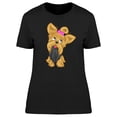 thumbnail image 1 of Cute Yorkshire Terrier With Bow Tee Women's -Image by Shutterstock, 1 of 2