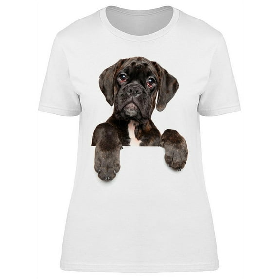 Cute Young German Boxer T-Shirt Women -Image by Shutterstock, Female x-Large