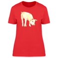 thumbnail image 1 of Cute Young Pig Watercolor T-Shirt Women -Image by Shutterstock, Female Small, 1 of 2