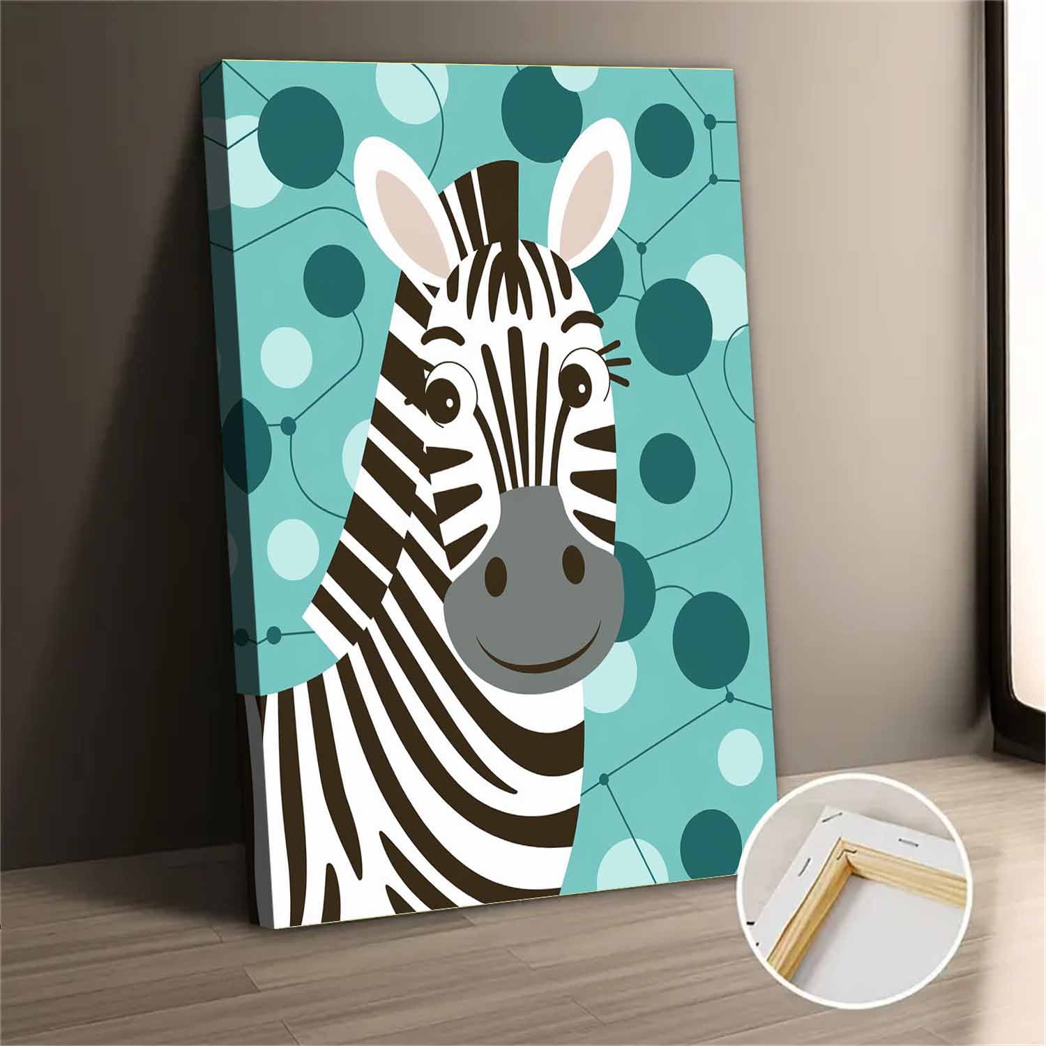 Cute Zebra Canvas Wall Art Print, Modern Abstract Animal Wall Decor for  Bedroom, Living Room, Home - Walmart.com, image size:1500x1500