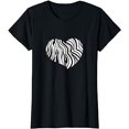 thumbnail image 1 of Cute Zebra Print Heart, Zebra Lovers, Animal Print Patterns T-Shirt, 1 of 5