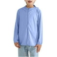 thumbnail image 1 of Cute Zippered Hooded Jackets for Girls and Boys Solid Color Sun Protection Clothing With Long Sleeves Cardigan For Large Children, 1 of 3