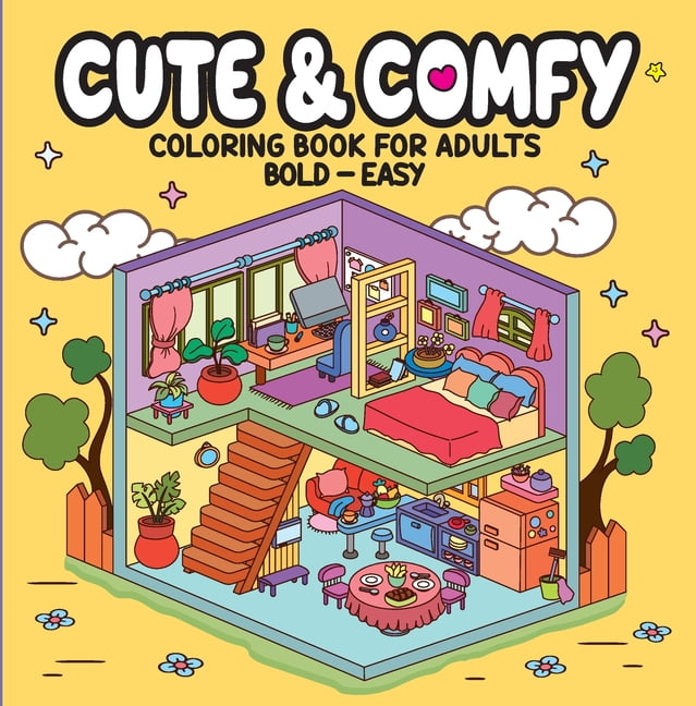 Cute & Comfy - Coloring Book for Adults, (Paperback)