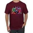 thumbnail image 1 of Cute and Colorful Pomeranian Dog Animal Lover Men's Graphic T-Shirt, Maroon, 3XL, 1 of 3