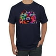 thumbnail image 1 of Cute and Colorful Pomeranian Dog Animal Lover Men's Graphic T-Shirt, Navy, 3XL, 1 of 3