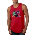 thumbnail image 1 of Cute and Colorful Pomeranian Dog Animal Lover Mens Graphic Tank Top, Red, 3XL, 1 of 3