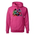 thumbnail image 1 of Cute and Colorful Pomeranian Dog Animal Lover Unisex Graphic Hoodie Sweatshirt, Fuschia, Medium, 1 of 3