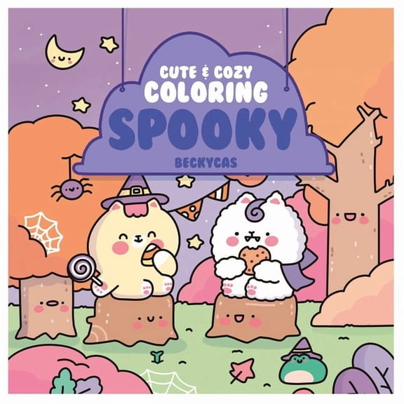 Cozy Coloring Cute & Cozy Coloring: Spooky (Paperback)