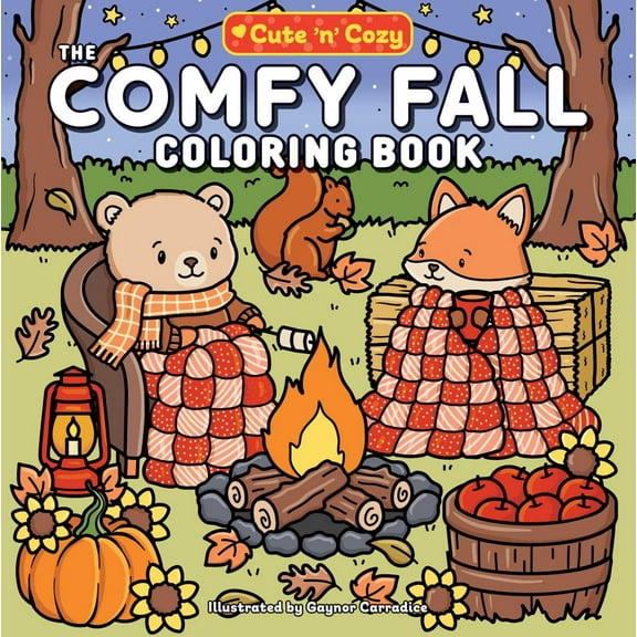 The Comfy Fall Coloring Book, 96 pages (Paperback)