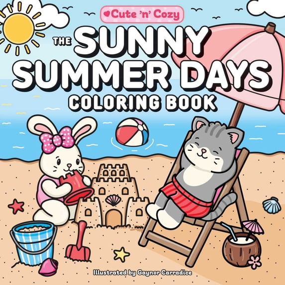 The Sunny Summer Days Coloring Book, 96 pages (Paperback)