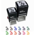 thumbnail image 1 of Cute and Curious Spotted Calico Cat Self-Inking Rubber Stamp Ink Stamper - Yellow Ink - Small 1 Inch, 1 of 7