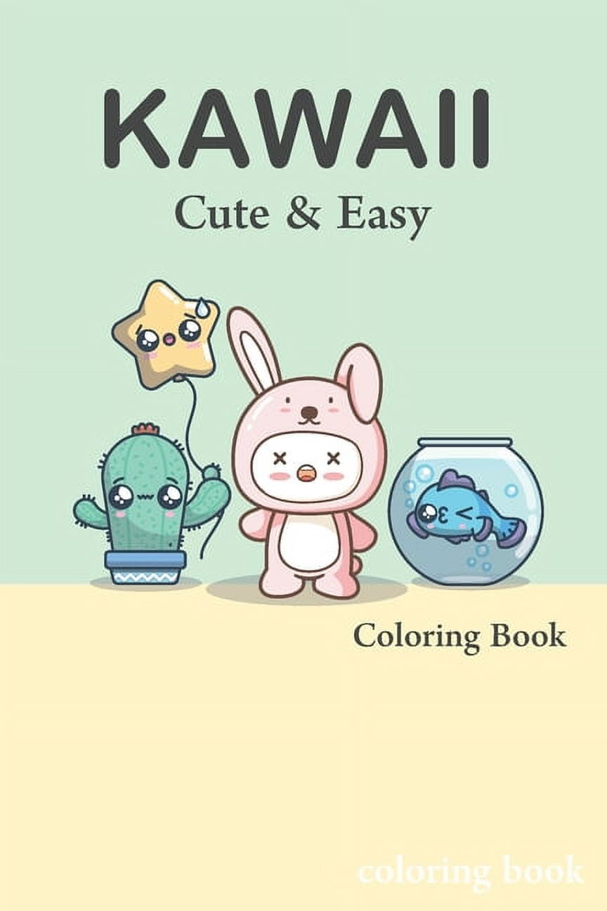 Cute and Easy Kawaii Colouring Book easy kawaii colouring book fun