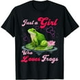 thumbnail image 1 of Cute and Funny Just a Girl Who Loves Frogs Women and Moms T-Shirt, 1 of 3