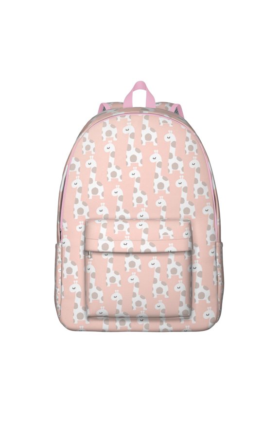Cute and Funny Llama Face Backpack, Waterproof School Bookbag with Adorable Alpaca Cartoon Pattern for Everyday Use