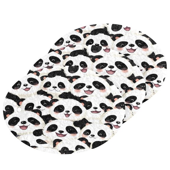 Cute and Happy Panda Pattern Cellulose Cleaning Sponge Set 3 Pack Compressed Kitchen Scrubber for Dishes