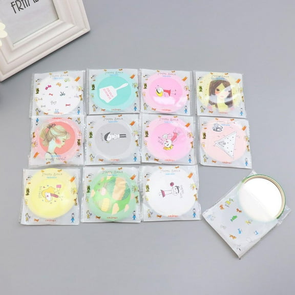 Small Mirror Portable Cartoon Pocket Makeup Mirror Vanity Mirror V1G1